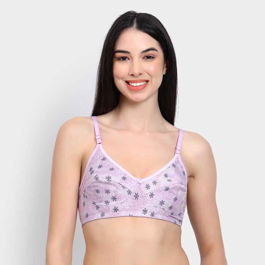 Ladies' 100% Cotton Non-Padded Bra, गुलाबी, large image number null